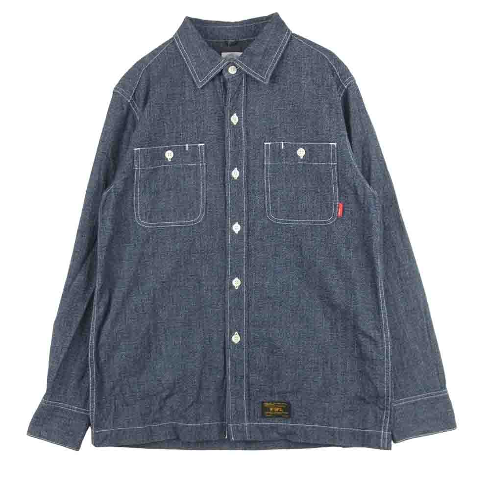 WTAPS ダブルタップス 16AW 162GWDT-SHM04 UNION LS SHIRT 長袖 シャツ コットン インディゴブルー系【中古】