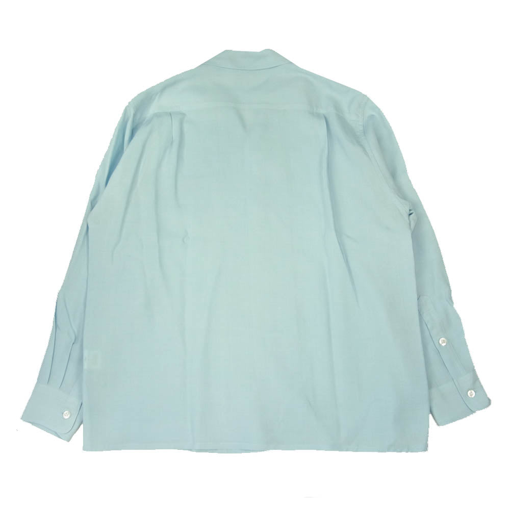 WACKO MARIA ワコマリア 22SS-WMS-OC05 50's SHIRT L/S TYPE-1 長袖 ハワイアンシャツ ライトブルー系 M【新古品】【未使用】【中古】