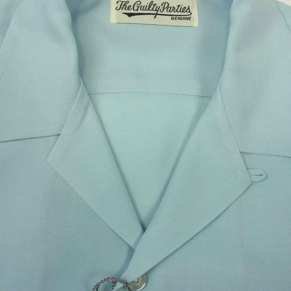 WACKO MARIA ワコマリア 22SS-WMS-OC05 50's SHIRT L/S TYPE-1 長袖 ハワイアンシャツ ライトブルー系 M【新古品】【未使用】【中古】