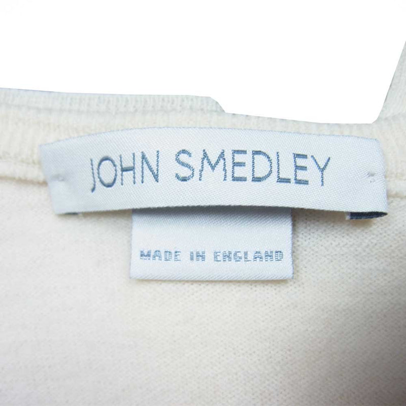 JOHN SMEDLEY ジョンスメドレー 英国製 ウール Vネック ニット セーター ホワイト系【中古】