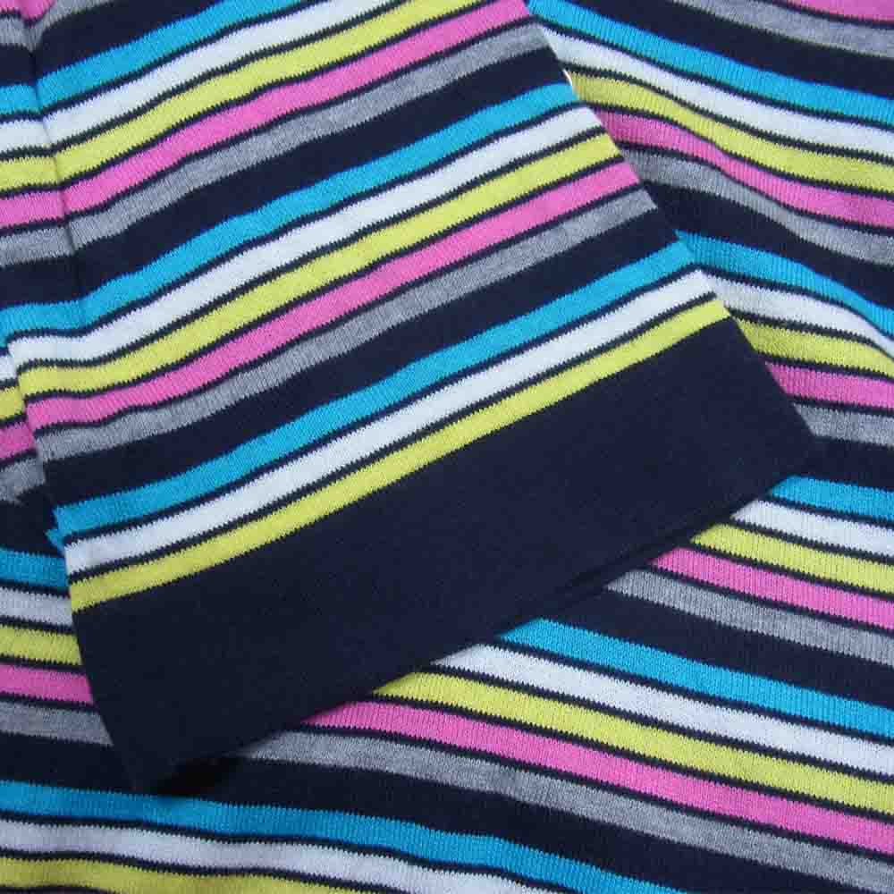 JOHN SMEDLEY ジョンスメドレー 英国製 ボーダー ニット ポロシャツ セーターマルチカラー マルチカラー系【中古】