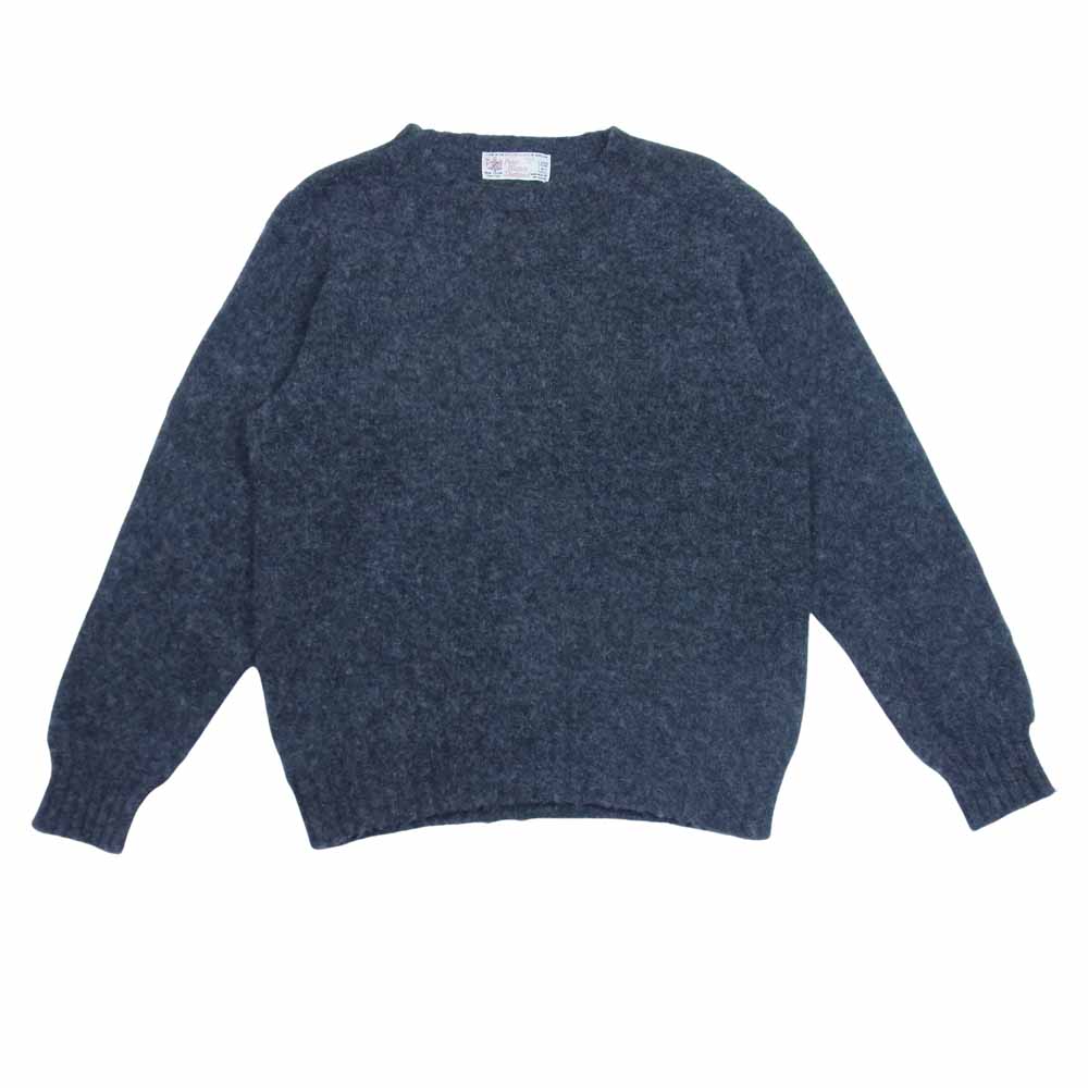 PETER BLANCE ピーターバランス SHETLAND CREWNECK SWEATER SHAGGY DOG シャギードッグ シェットランド クルーネック ニット セーター ダークグレー系 表記無し【中古】