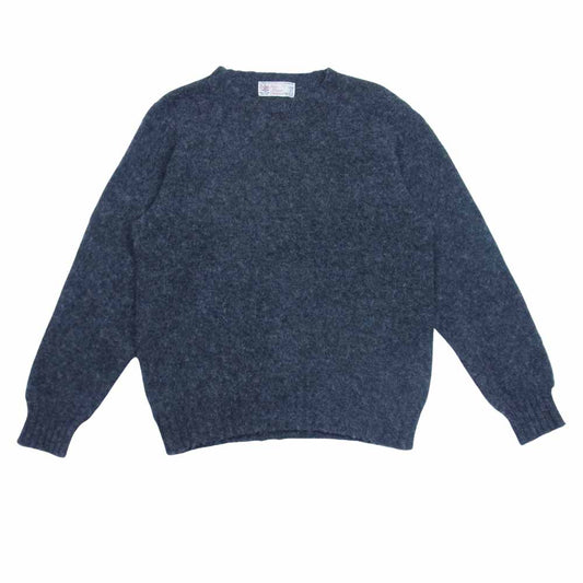 PETER BLANCE ピーターバランス SHETLAND CREWNECK SWEATER SHAGGY DOG シャギードッグ シェットランド クルーネック ニット セーター ダークグレー系 表記無し【中古】