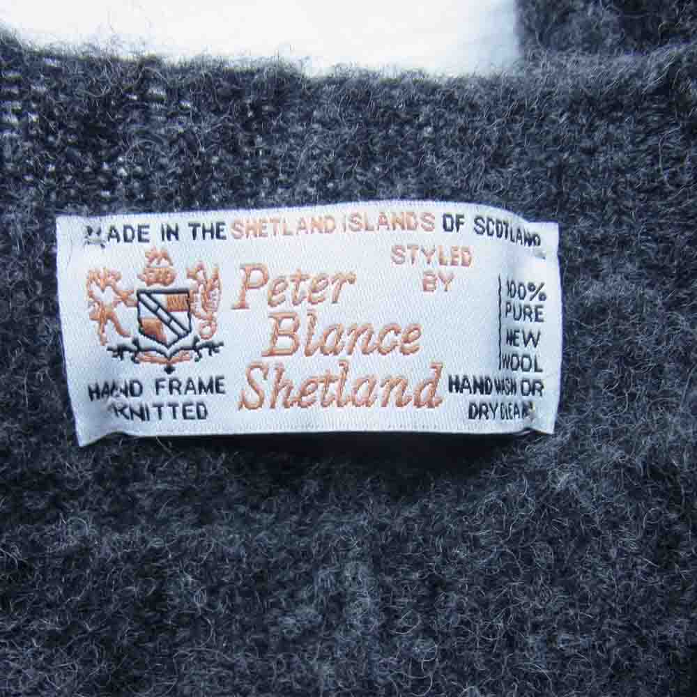 PETER BLANCE ピーターバランス SHETLAND CREWNECK SWEATER SHAGGY DOG シャギードッグ シェットランド クルーネック ニット セーター ダークグレー系 表記無し【中古】