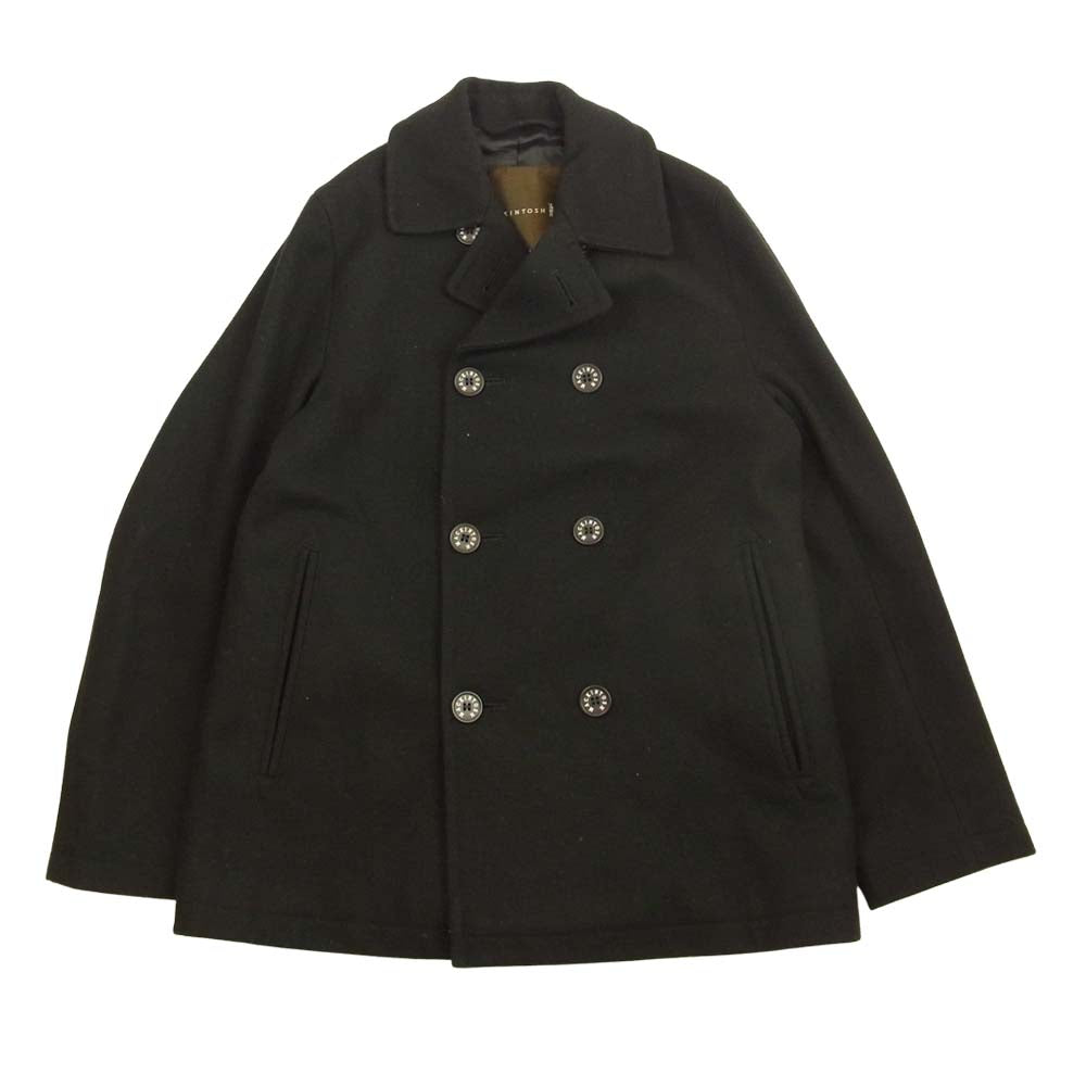 Mackintosh マッキントッシュ 国内正規品 英国製 ダブルブレスト ウール ジャケット ショート ハーフ コート ブラック系 36【中古】