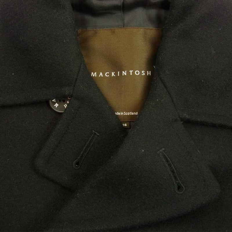 Mackintosh マッキントッシュ 国内正規品 英国製 ダブルブレスト ウール ジャケット ショート ハーフ コート ブラック系 36【中古】
