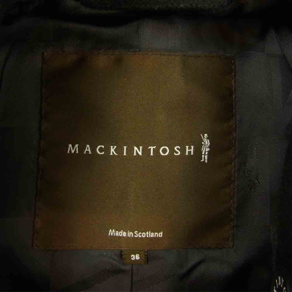 Mackintosh マッキントッシュ 国内正規品 英国製 ダブルブレスト ウール ジャケット ショート ハーフ コート ブラック系 36【中古】
