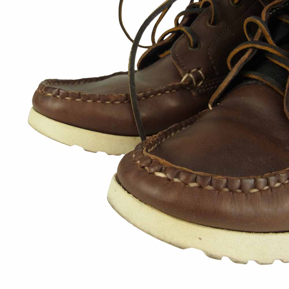 クオディ モカシン レースアップ ブーツ ブラウン系 8【中古】