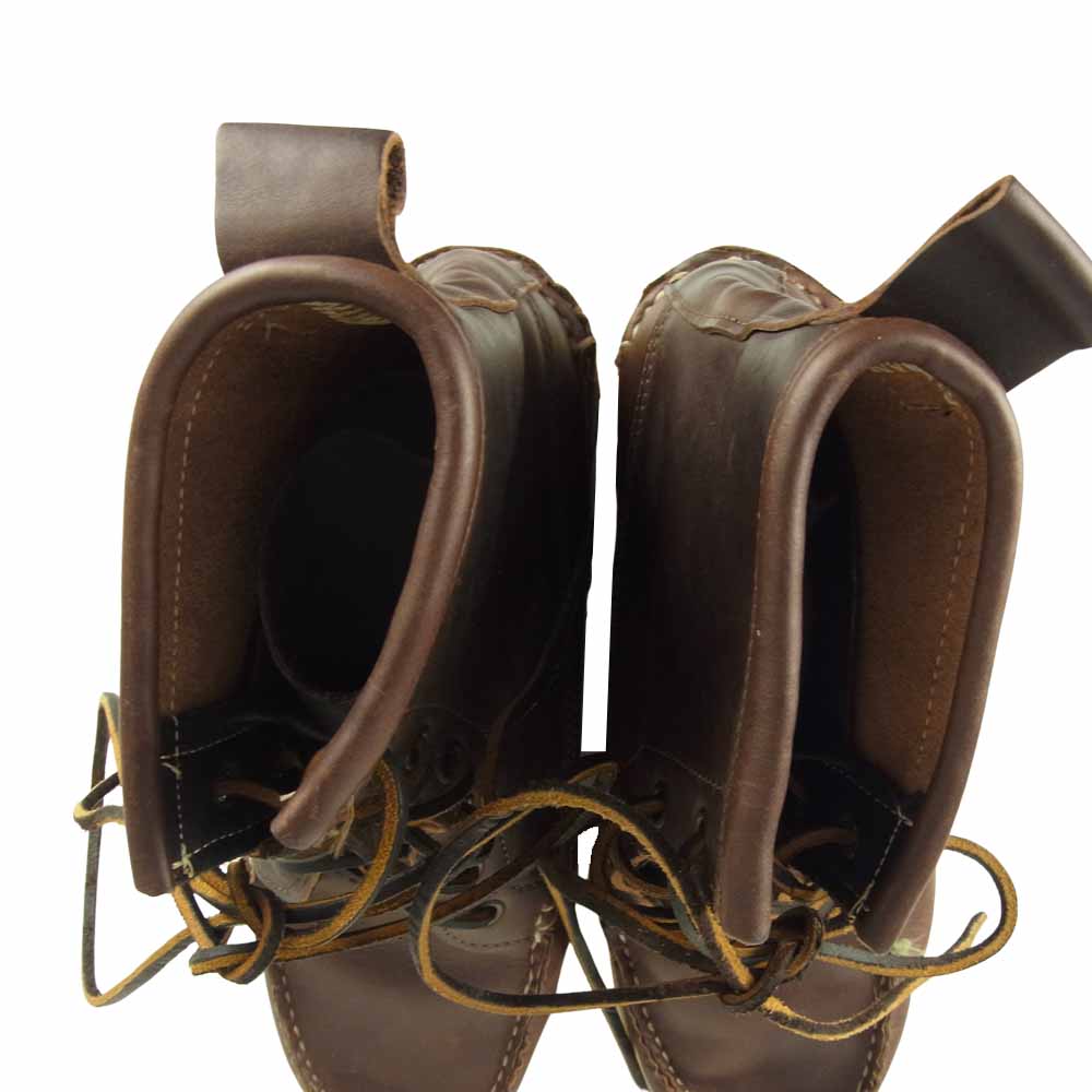 クオディ モカシン レースアップ ブーツ ブラウン系 8【中古】