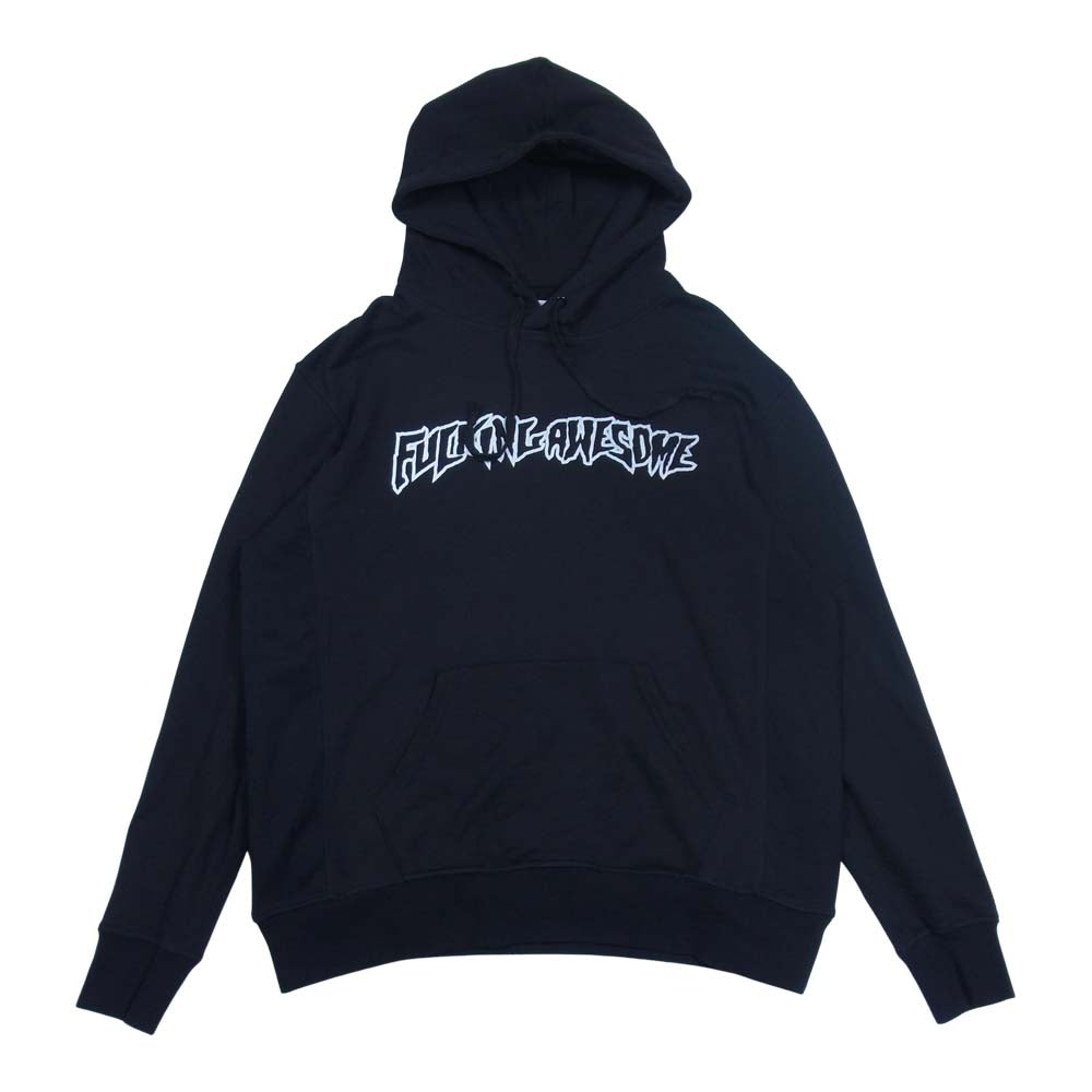 ファッキングオーサム ロゴ プリント スウェット パーカー ブラック系 S【中古】