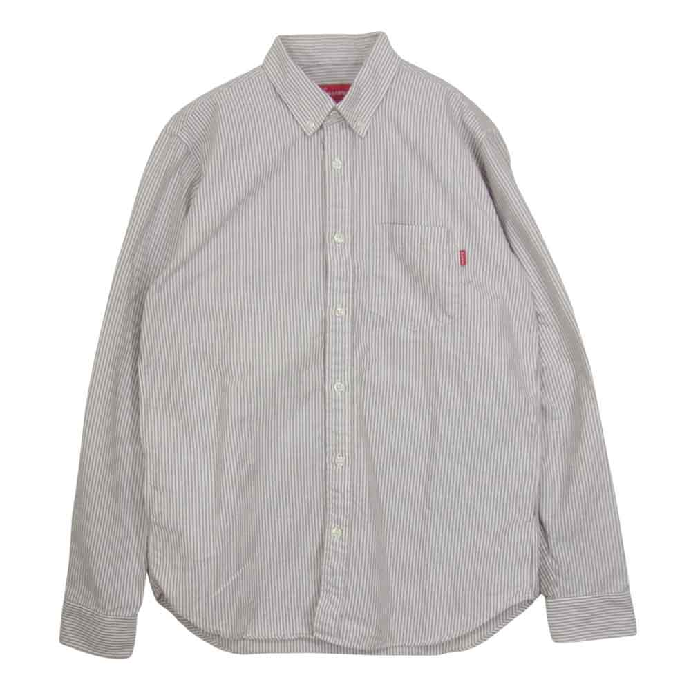 7,680円Supreme シュプリーム ストライプ 長袖 BDシャツ ボタンダウンシャツ