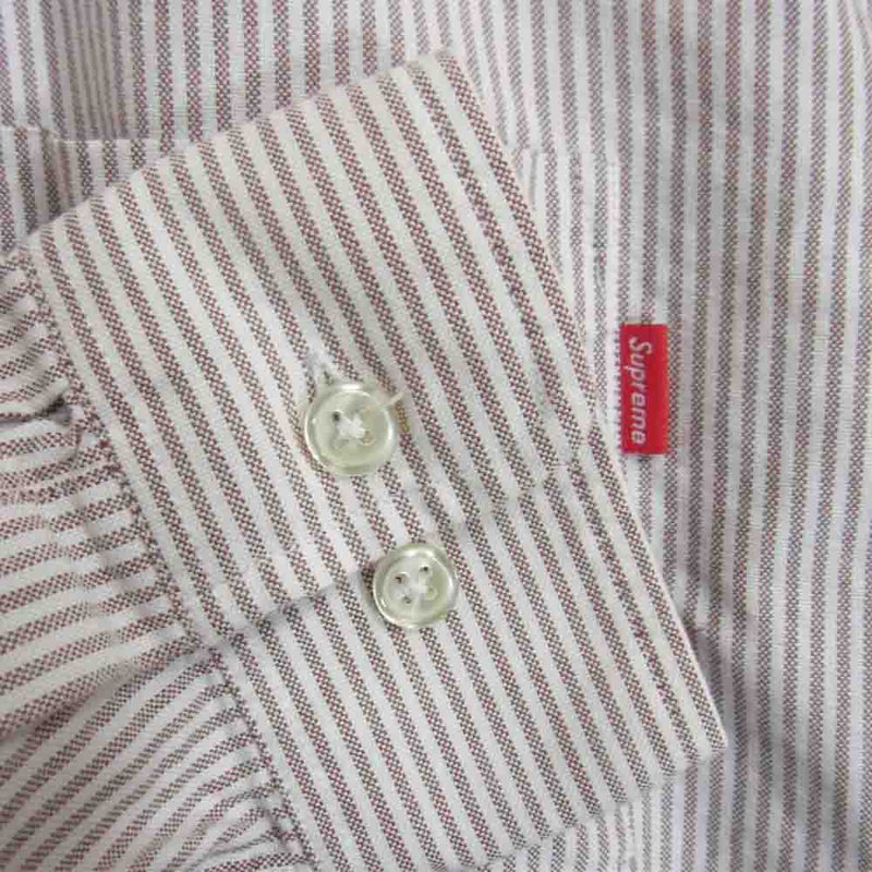 Supreme シュプリーム Stripe BD Shirt ストライプ ボタンダウン シャツ ホワイト ホワイト系 S【中古】