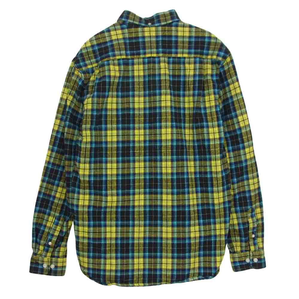 Supreme シュプリーム Flannel Shirt ネル シャツ イエロー系 ブルー系 S【中古】
