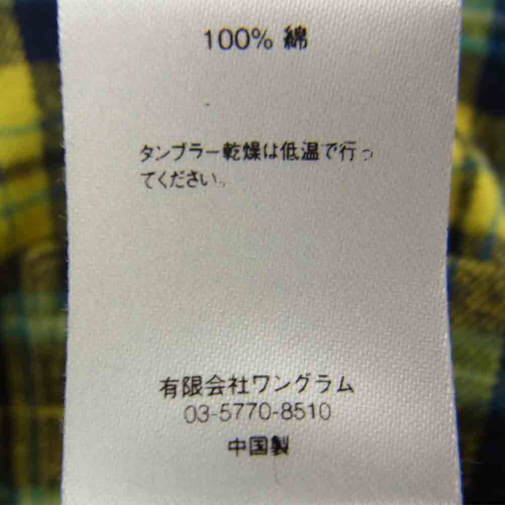 Supreme シュプリーム Flannel Shirt ネル シャツ イエロー系 ブルー系 S【中古】