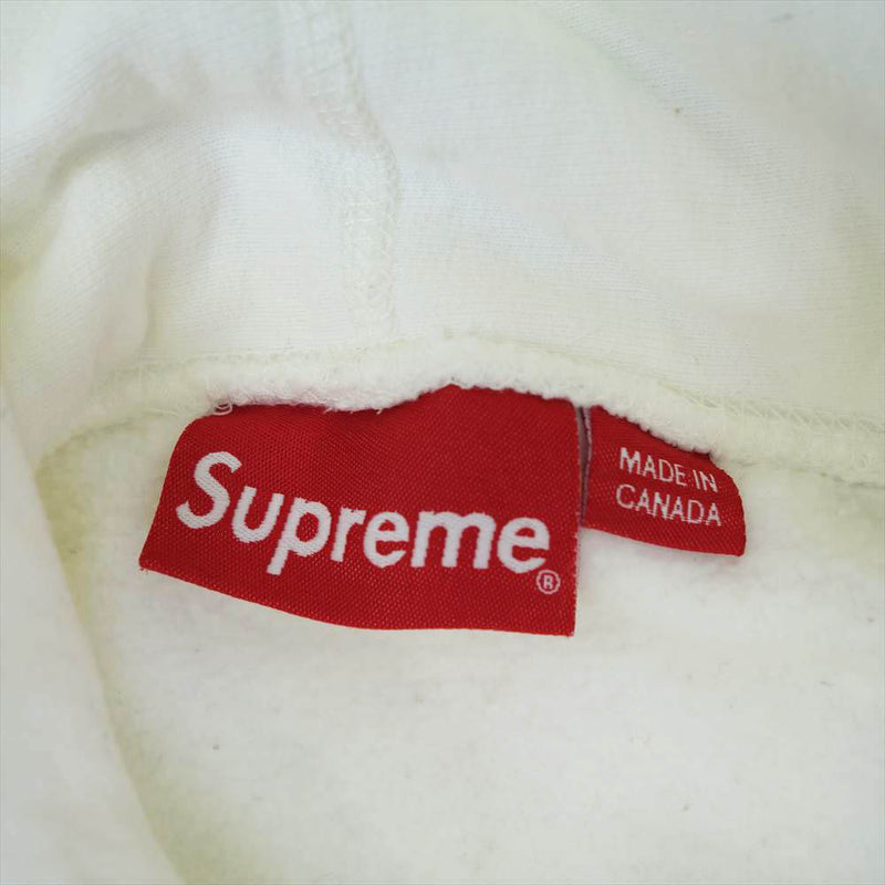 Supreme シュプリーム 16AW Chrome Classic Logo Hooded Sweat shirt クローム クラシック ロゴ パーカー ホワイト系 M【中古】