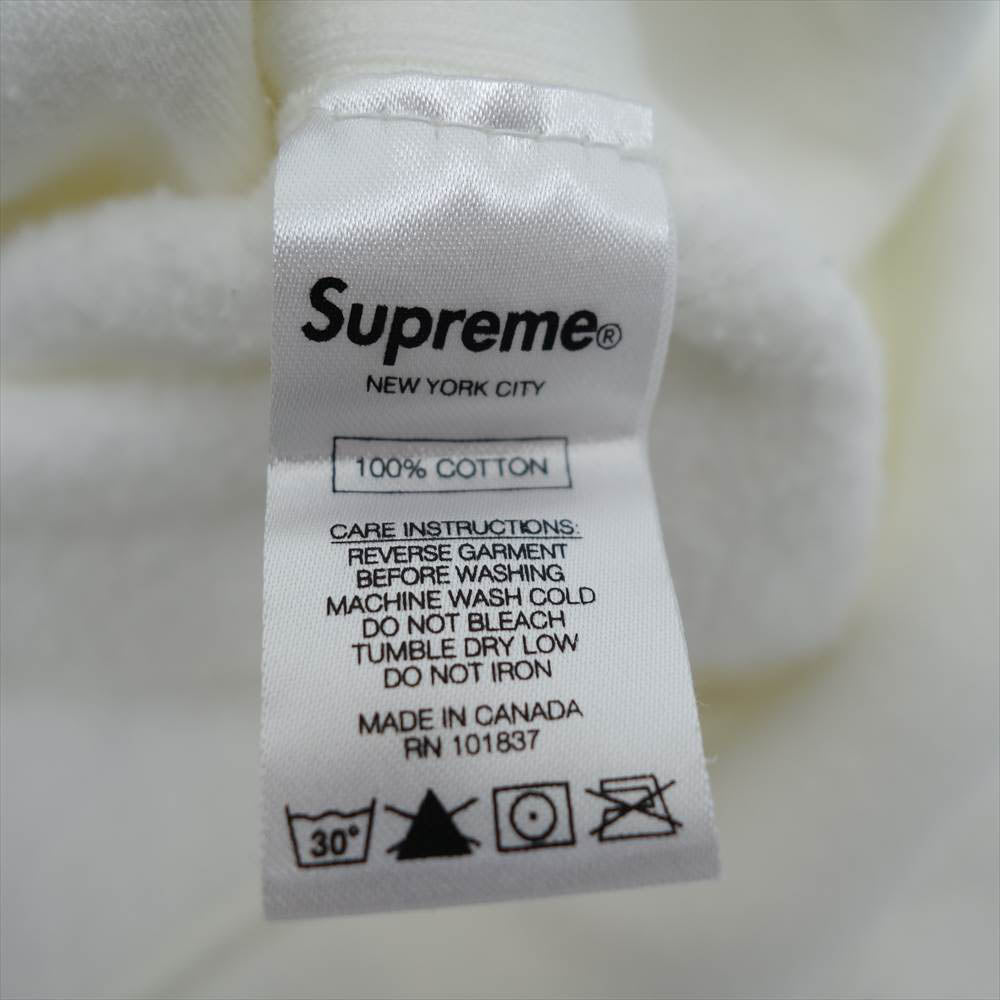 Supreme シュプリーム 16AW Chrome Classic Logo Hooded Sweat shirt クローム クラシック ロゴ パーカー ホワイト系 M【中古】