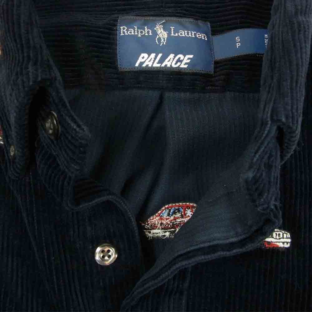 パレス × POLO RALPH LAUREN ポロ ラルフ ローレン 国内正規品 コーデュロイ シャツ ネイビー系 SP【中古】