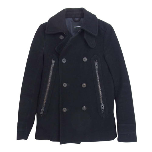 ripvanwinkle リップヴァンウィンクル RL-2713  P-COAT ヴィンテージメルトン Pコート ダブルブレスト ショート ジャケット ブラック系 4【中古】