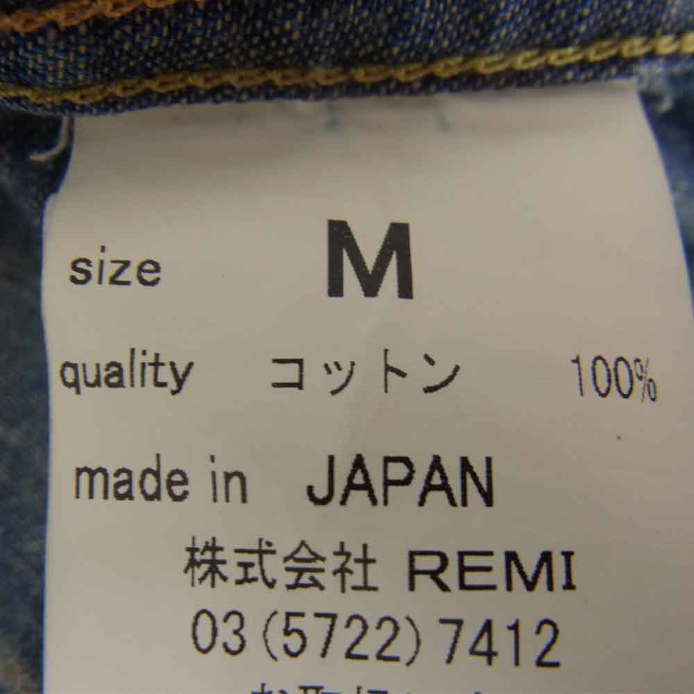 REMI RELIEF レミレリーフ フラワー スタッズ デニム 長袖 インディゴブルー系 M【中古】
