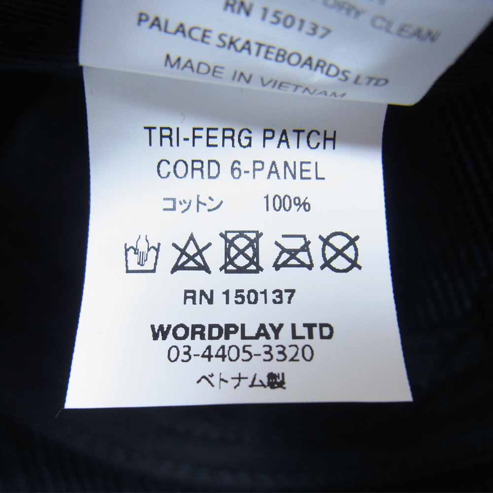 PALECE TRI-FERG PATCH CORD 6-PANEL コーデュロイ キャップ ブラック系【中古】