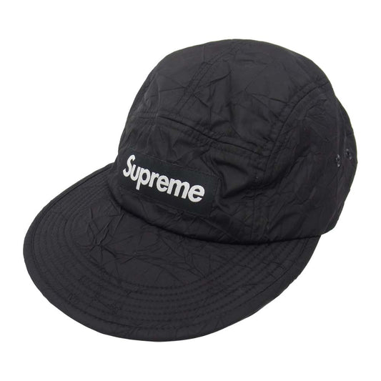 Supreme シュプリーム Wrinkled Nylon Softbill Camp Cap リンクル ナイロン ソフトビル キャンプ キャップ  ブラック系【中古】