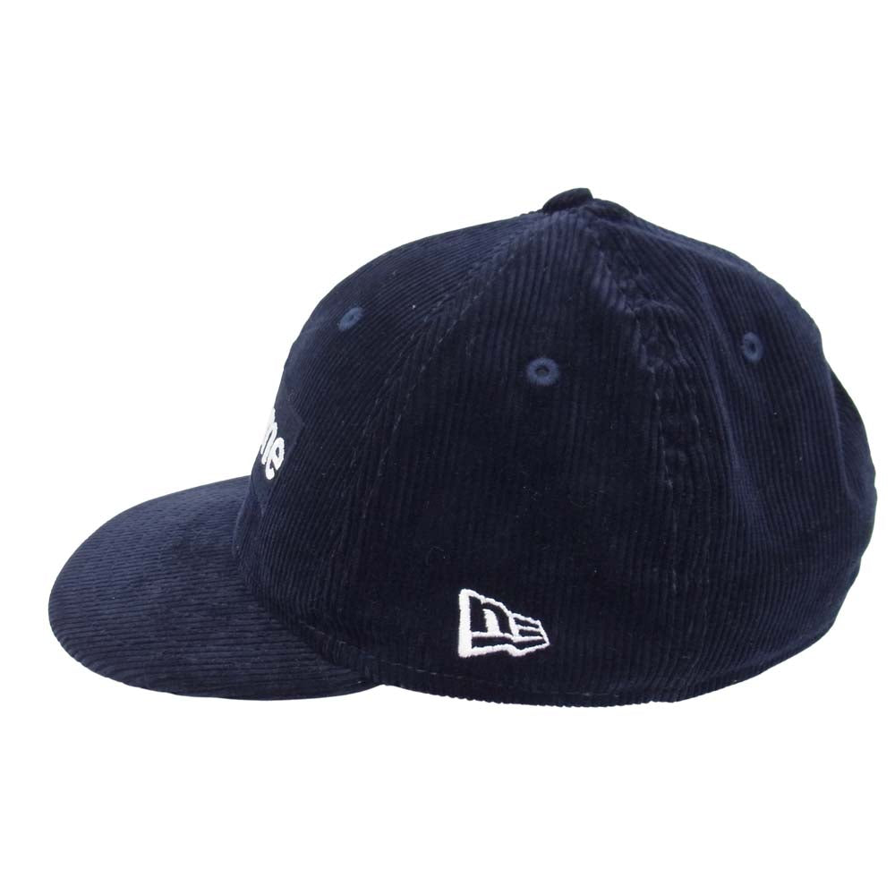 Supreme シュプリーム 15AW Corduroy Box Logo New Era コーデュロイ ボックス ロゴ ニューエラ キャップ ネイビー系 7 5/8【中古】