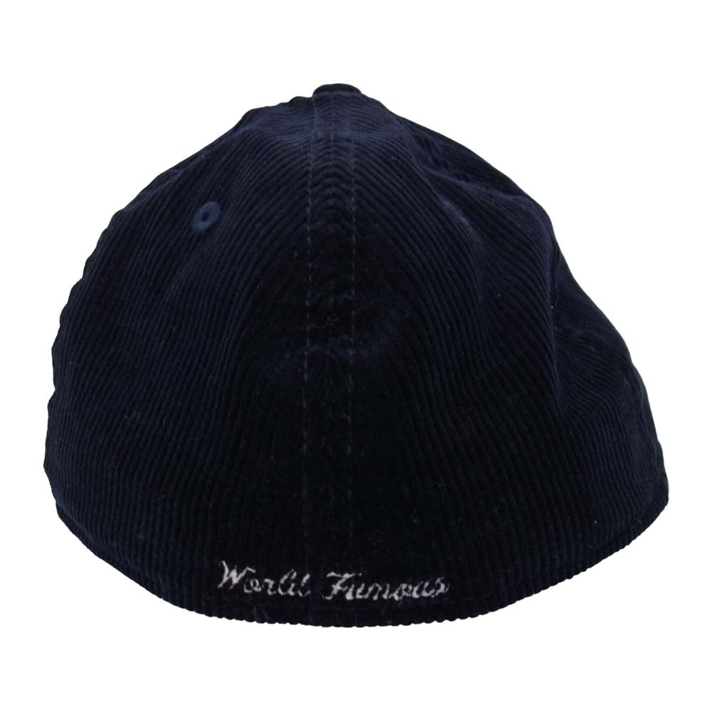 Supreme シュプリーム 15AW Corduroy Box Logo New Era コーデュロイ ボックス ロゴ ニューエラ キャップ ネイビー系 7 5/8【中古】