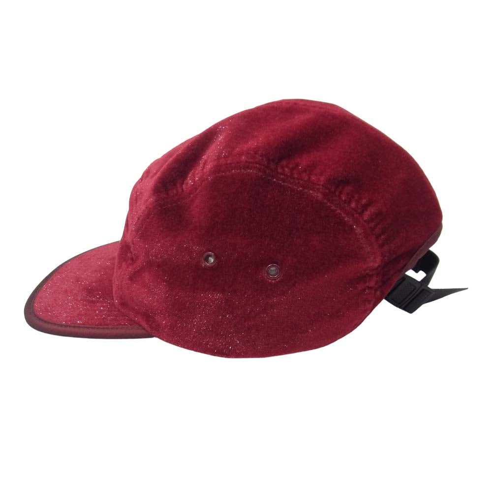 Supreme シュプリーム Neon Velour Camp Cap ネオン ベロア キャンプ キャップ ワインレッド系【中古】