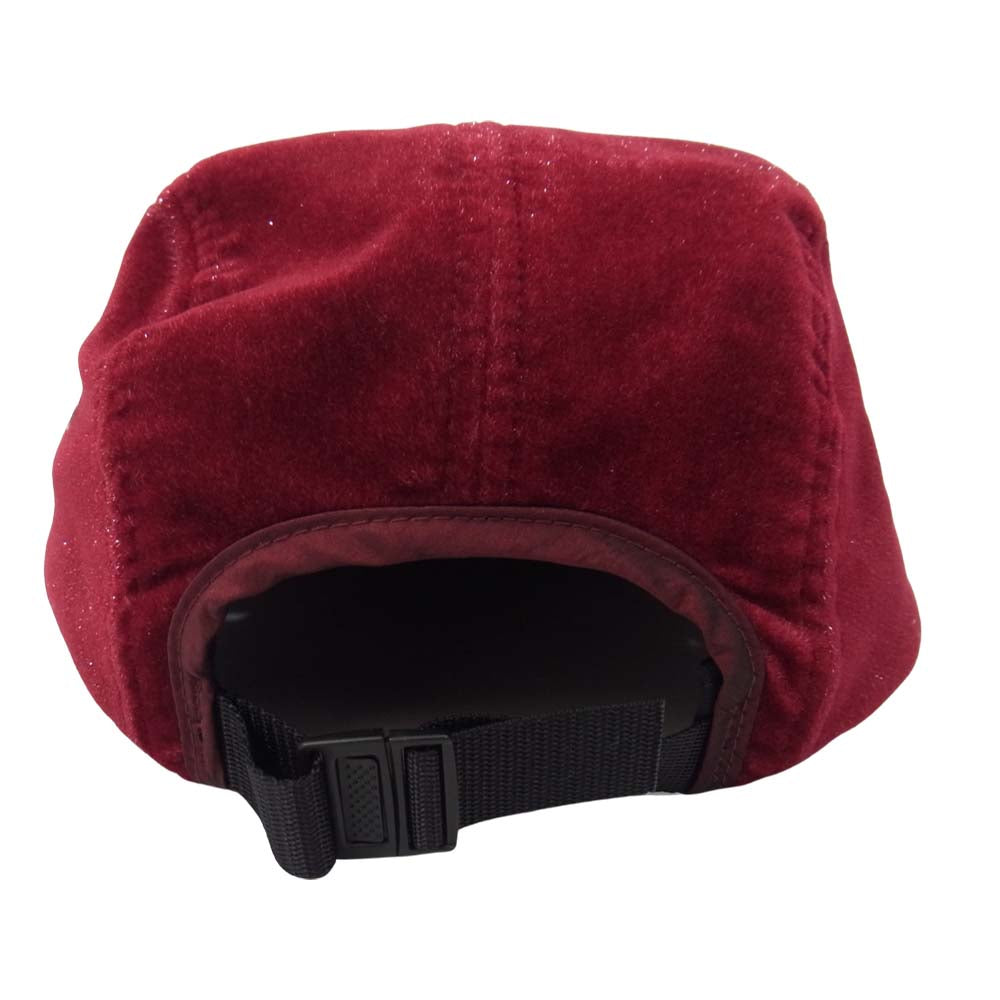 Supreme シュプリーム Neon Velour Camp Cap ネオン ベロア キャンプ キャップ ワインレッド系【中古】