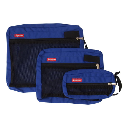 Supreme シュプリーム 16AW Mesh Organizer Bags 3個セット ブルー系【中古】
