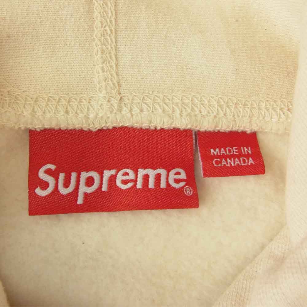 Supreme シュプリーム 20AW Cross Box Logo Hooded Sweatshirt クロスボックスロゴ フーデッド スウェットシャツ オフホワイト系 M【美品】【中古】