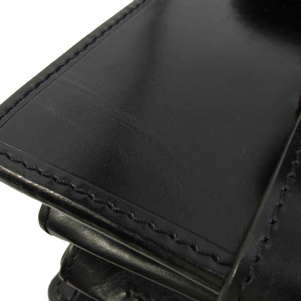 大峡製鞄 オオバセイホウ 954-BRD ブライドルレザー ベルト付 ブリーフケース ビジネスバッグ ブラック系【中古】