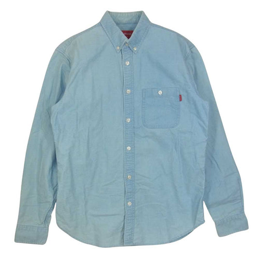 Supreme シュプリーム L/S Shirt 胸ポケット ボタンダウンシャツ ブルー ブルー系 S【中古】