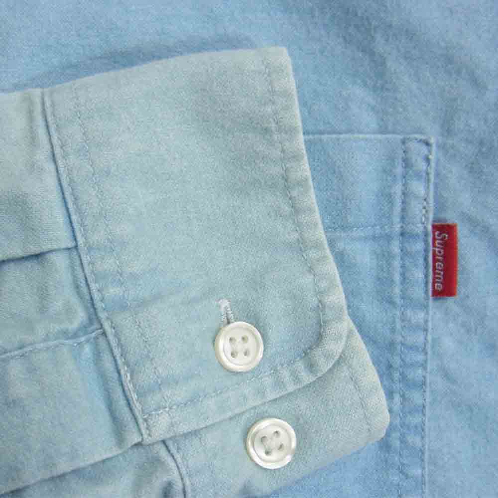 Supreme シュプリーム L/S Shirt 胸ポケット ボタンダウンシャツ ブルー ブルー系 S【中古】