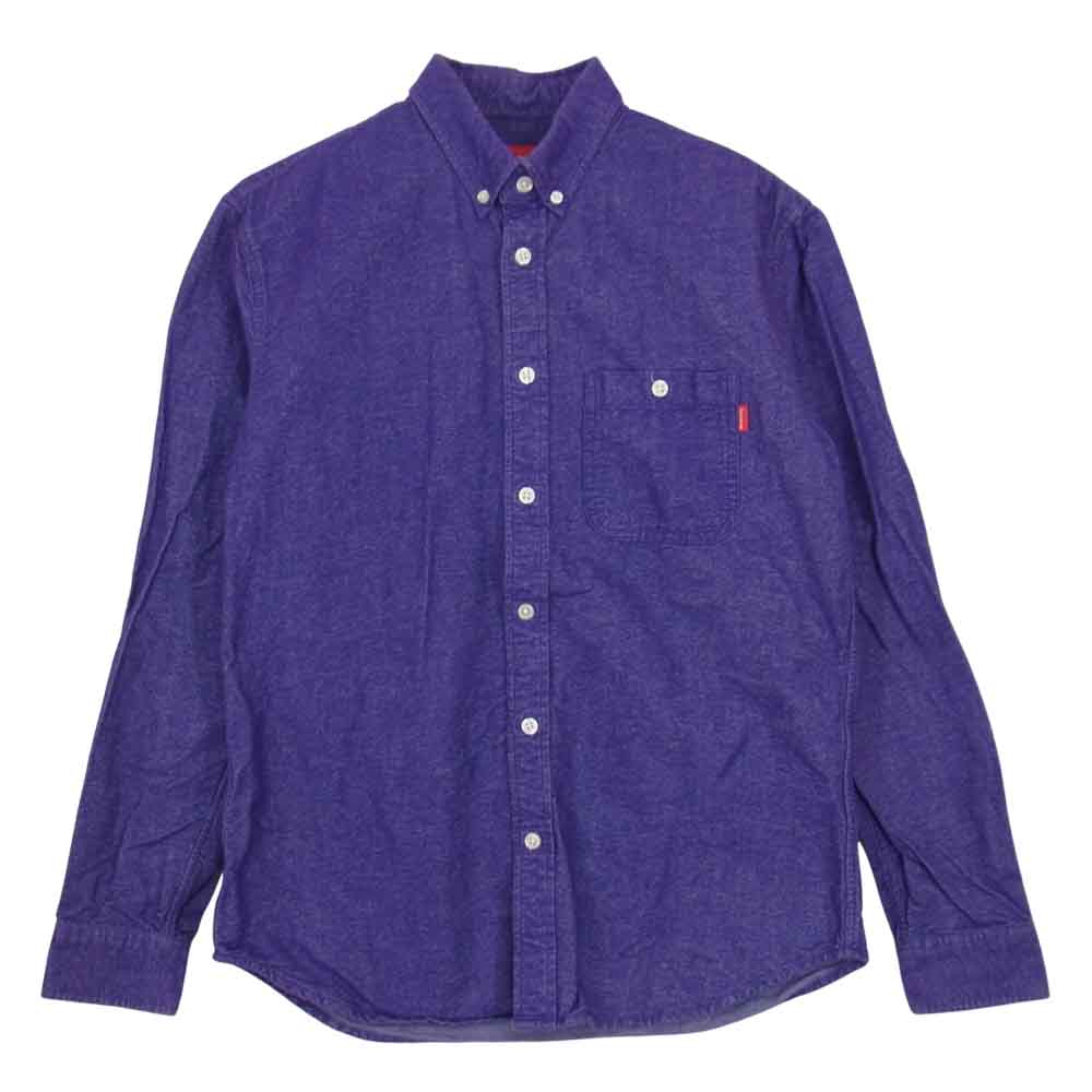 Supreme シュプリーム L/S Shirt 胸ポケット ボタンダウンシャツ パープル パープル系 S【中古】