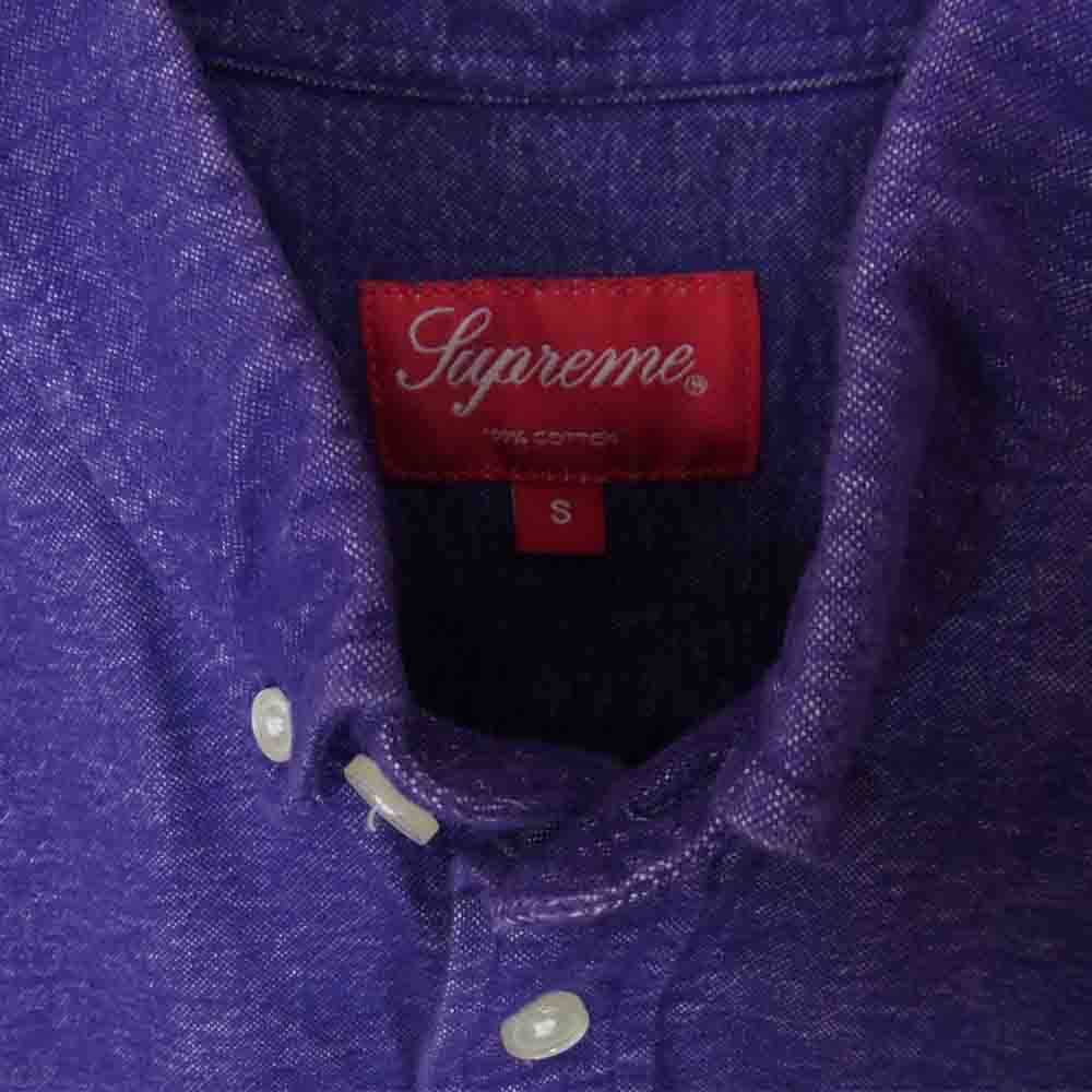 Supreme シュプリーム L/S Shirt 胸ポケット ボタンダウンシャツ パープル パープル系 S【中古】