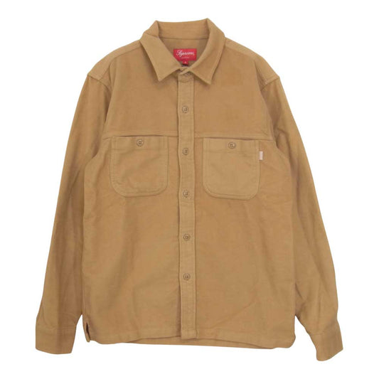 Supreme シュプリーム 16AW Moleskin Field Shirt モールスキン フィールドシャツ  ブラウン ライトブラウン系 S【中古】