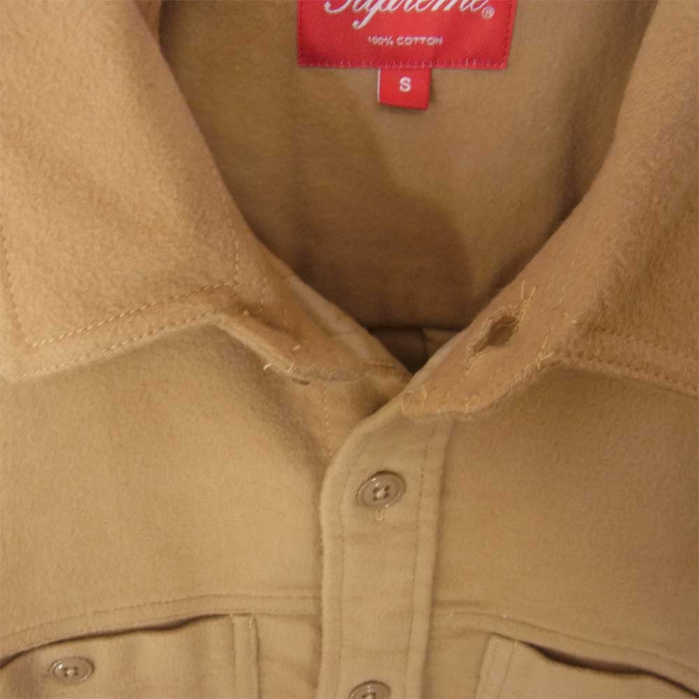 Supreme シュプリーム 16AW Moleskin Field Shirt モールスキン フィールドシャツ  ブラウン ライトブラウン系 S【中古】