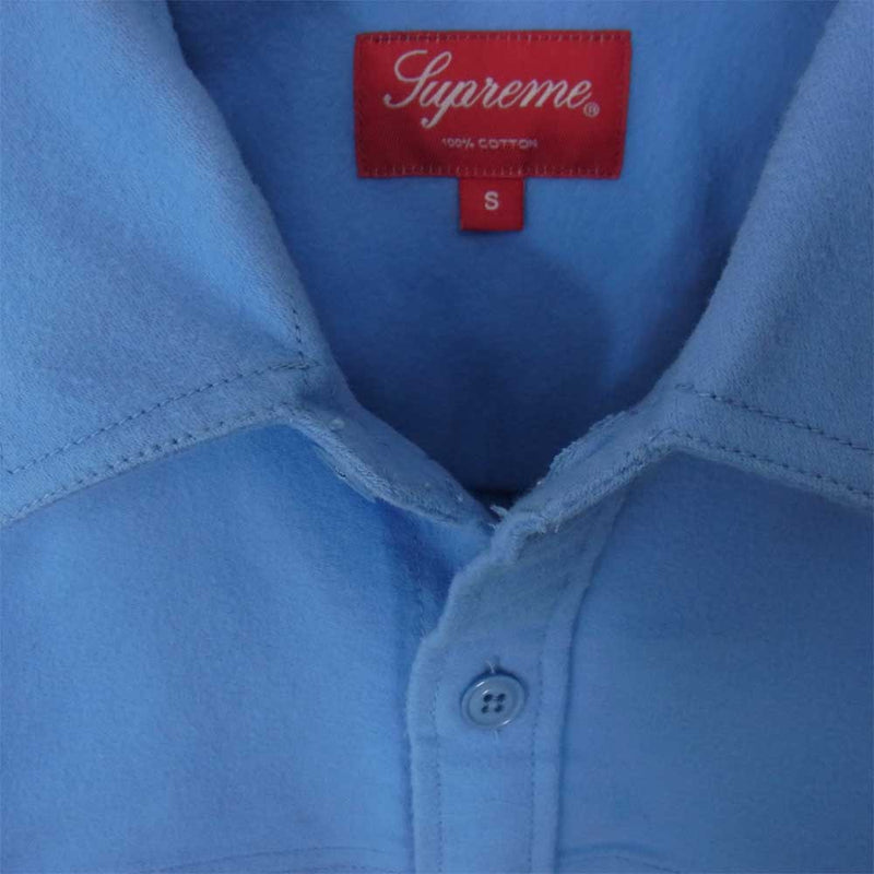 Supreme シュプリーム 16AW Moleskin Field Shirt モールスキン フィールドシャツ  ブルー ライトブルー系 S【中古】