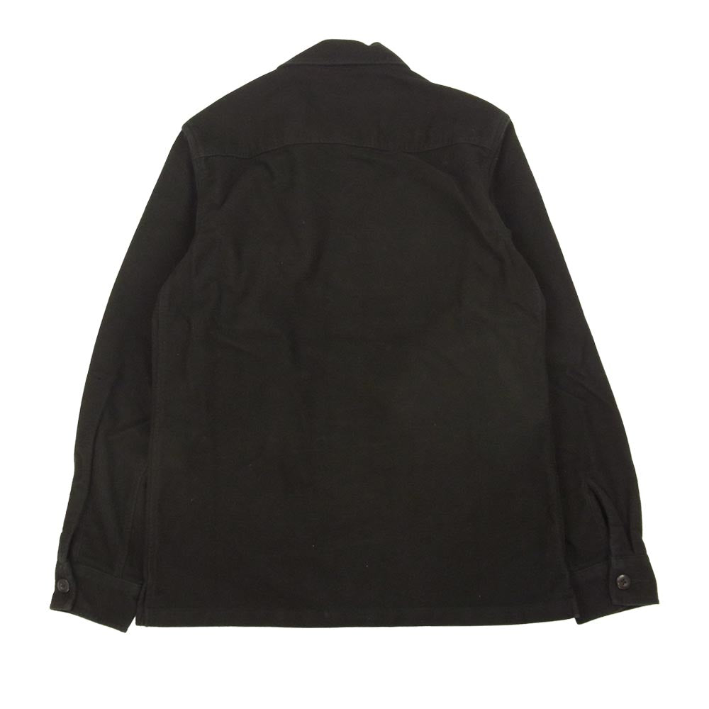 Supreme シュプリーム 15AW Moleskin Army Shirt モールスキン アーミー シャツ ブラック ブラック系 S【中古】