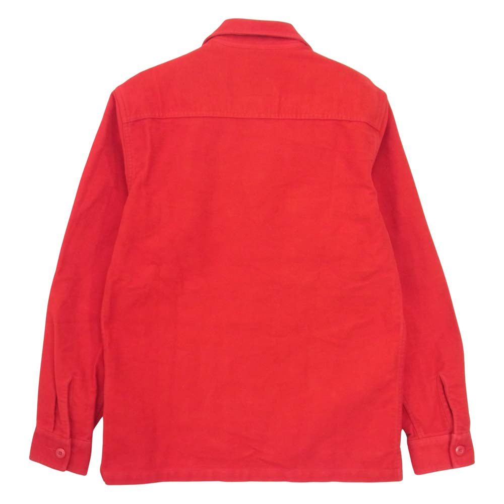 Supreme シュプリーム 15AW Moleskin Army Shirt モールスキン アーミー シャツ レッド レッド系 S【中古】