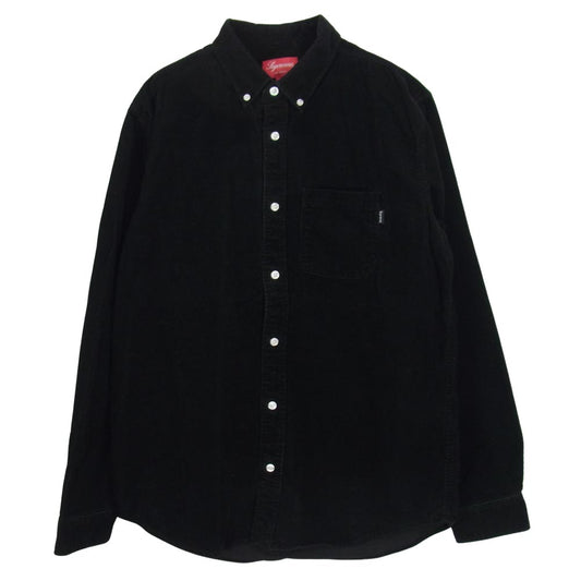 Supreme シュプリーム 16AW Corduroy Shirt コーデュロイ シャツ ブラック ブラック系 M【中古】