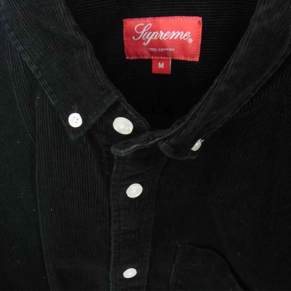 Supreme シュプリーム 16AW Corduroy Shirt コーデュロイ シャツ ブラック ブラック系 M【中古】