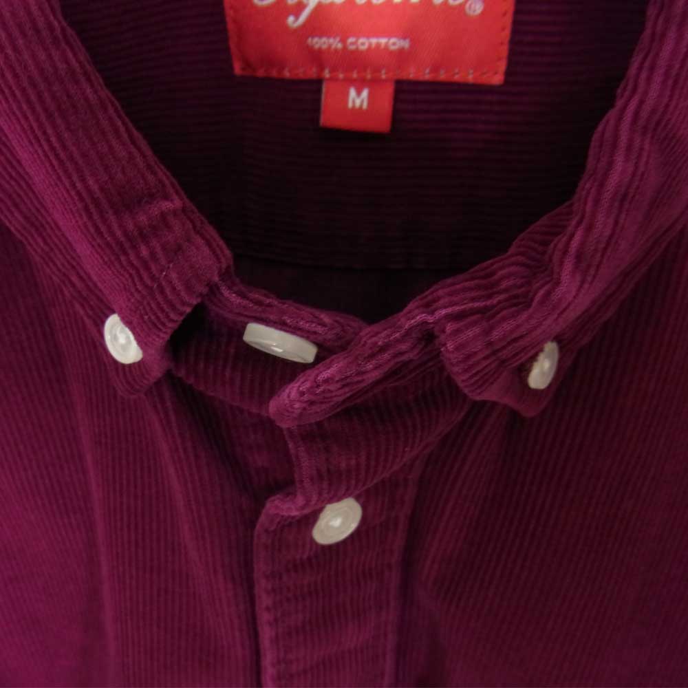 Supreme シュプリーム 16AW Corduroy Shirt コーデュロイ シャツ レッド ワインレッド系 M【中古】
