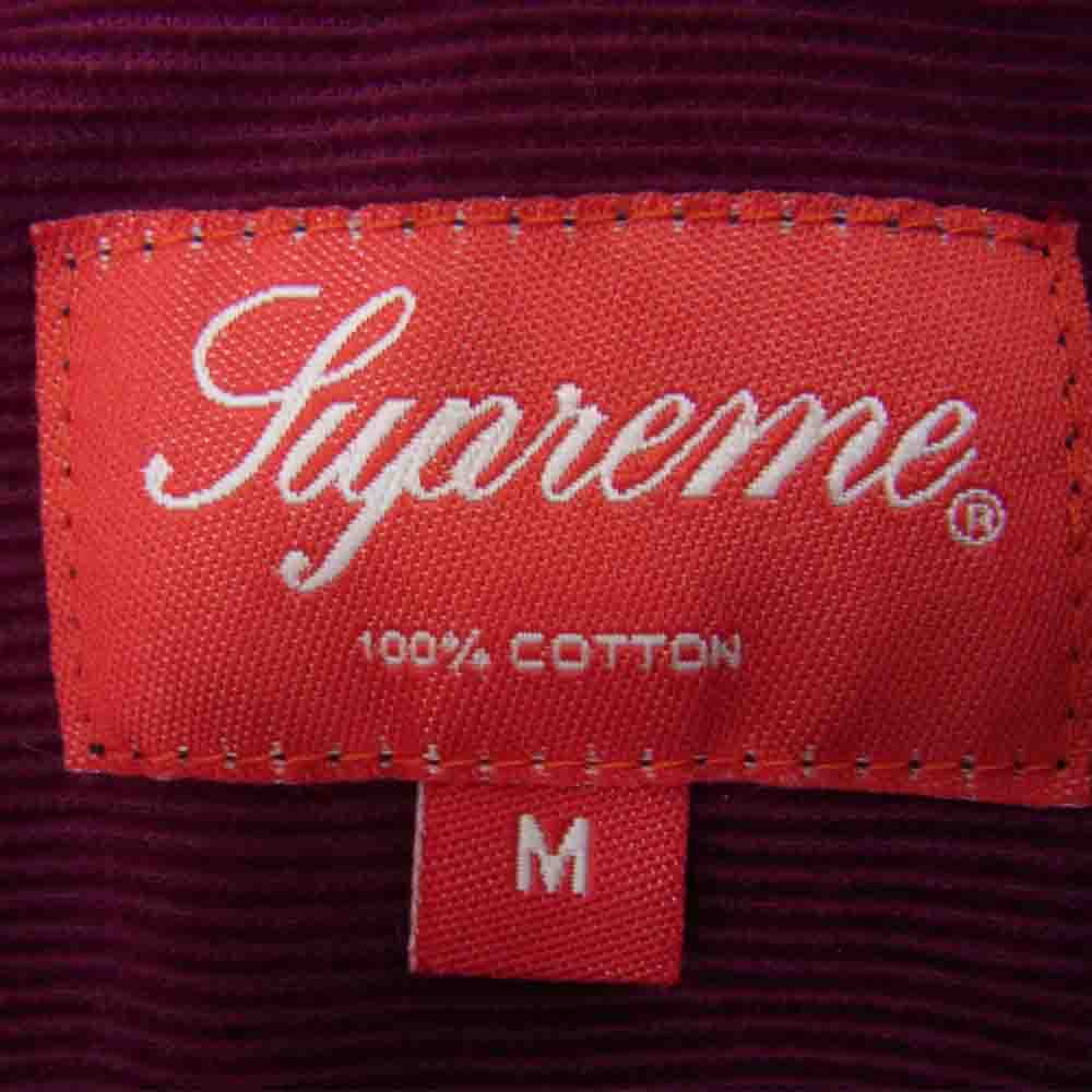 Supreme シュプリーム 16AW Corduroy Shirt コーデュロイ シャツ レッド ワインレッド系 M【中古】