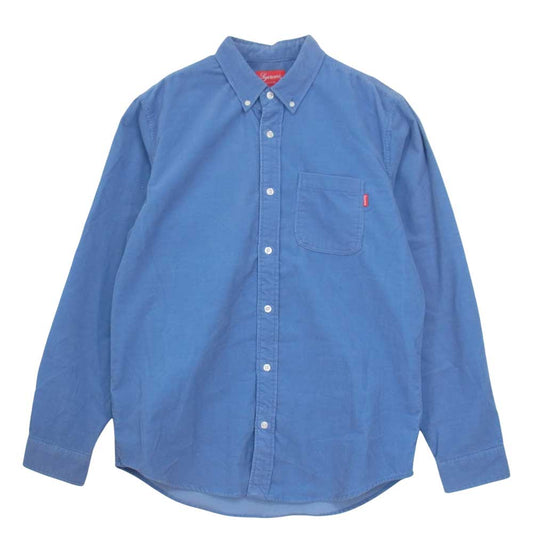 Supreme シュプリーム 16AW Corduroy Shirt コーデュロイ シャツ ブルー ブルー系 M【中古】