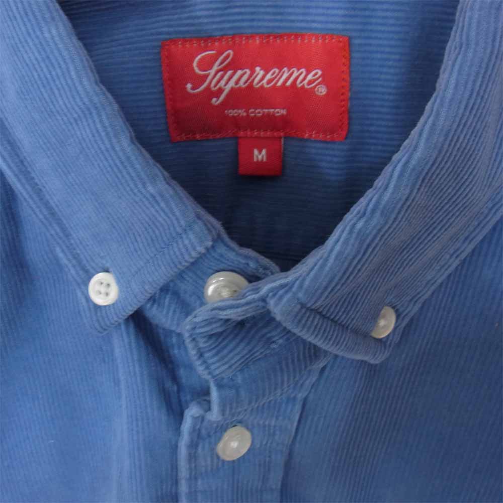 Supreme シュプリーム 16AW Corduroy Shirt コーデュロイ シャツ ブルー ブルー系 M【中古】