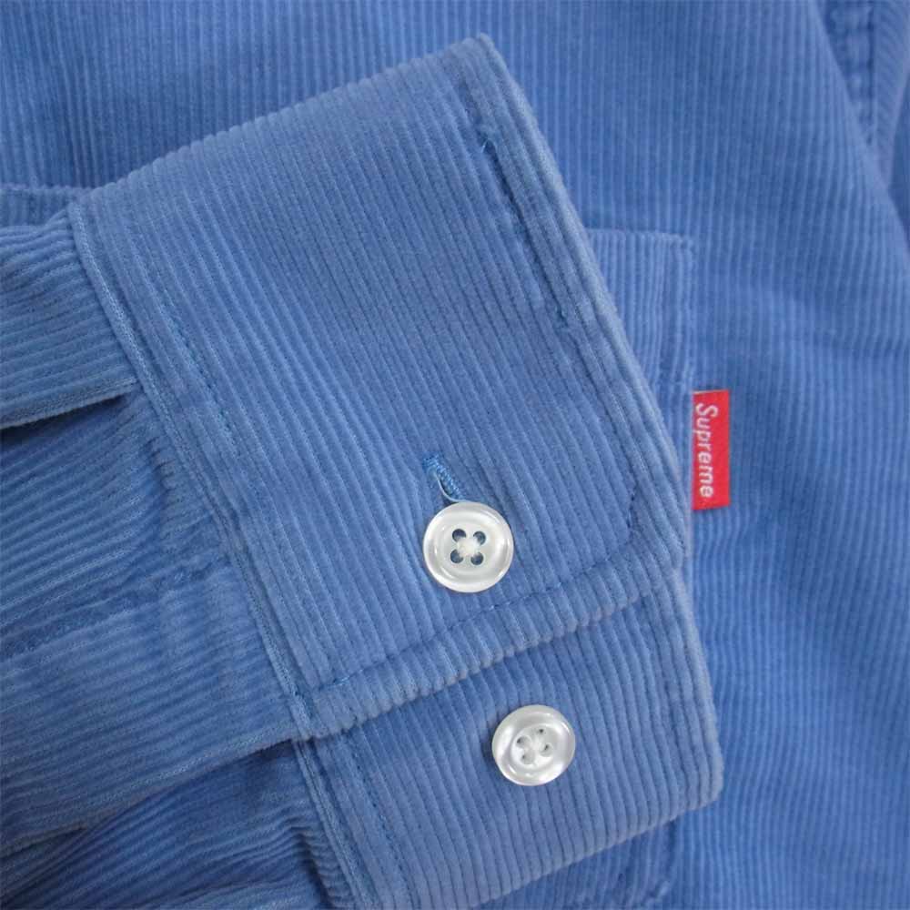 Supreme シュプリーム 16AW Corduroy Shirt コーデュロイ シャツ ブルー ブルー系 M【中古】