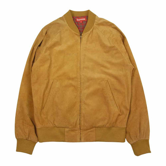 Supreme シュプリーム 12SS Suede Bomber Jacket スエード レザー ボンバー ジャケット ベージュ系 S【中古】