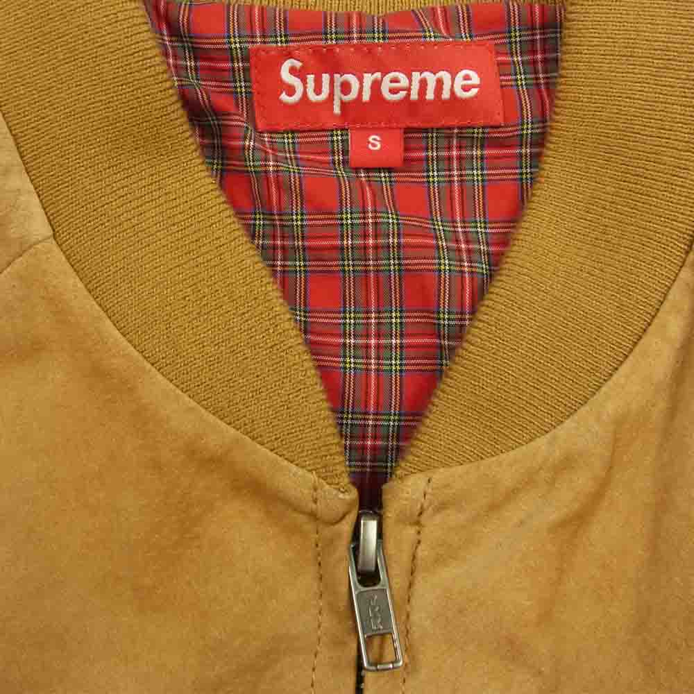 Supreme シュプリーム 12SS Suede Bomber Jacket スエード レザー ボンバー ジャケット ベージュ系 S【中古】